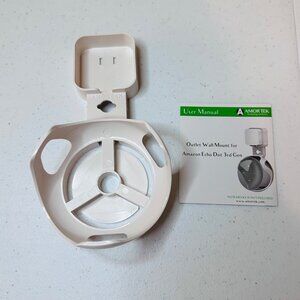 Amortek Echo Dot Wall Mount Holder For Echo Dot 3rd Gen White MOUNT ONLY